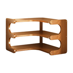 Curved Corner Wooden Shelf – 2/3 Tier Space-Saving Organizer