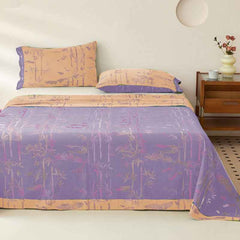 Bamboo Print Cotton Gauze Yarn-dyed Reversible Coverlet