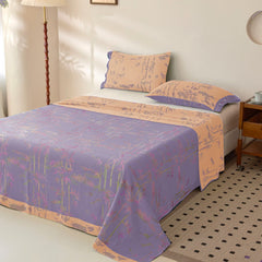 Retro Bamboo Jacquard Cotton Coverlet – Reversible, Breathable & Naturally Elegant