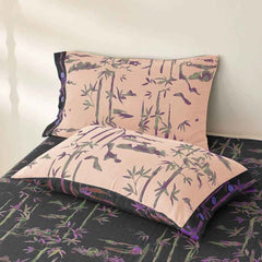 Bamboo Print Cotton Gauze Yarn-dyed Reversible Coverlet