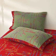 Bamboo Print Cotton Gauze Yarn-dyed Reversible Coverlet