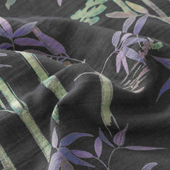 Bamboo Print Cotton Gauze Yarn-dyed Reversible Coverlet
