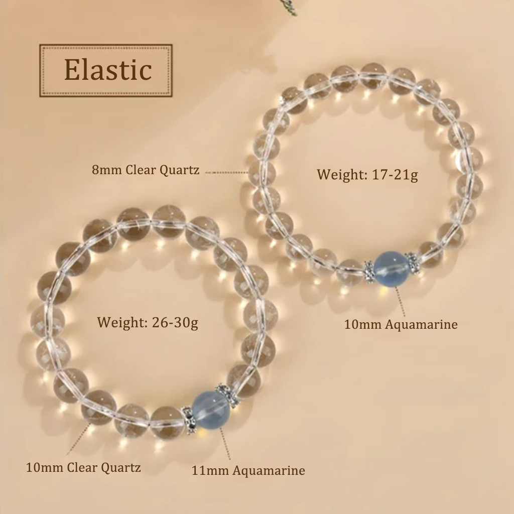 Clear Quartz Bracelet for Inner Peace | Mars in 4th House Support