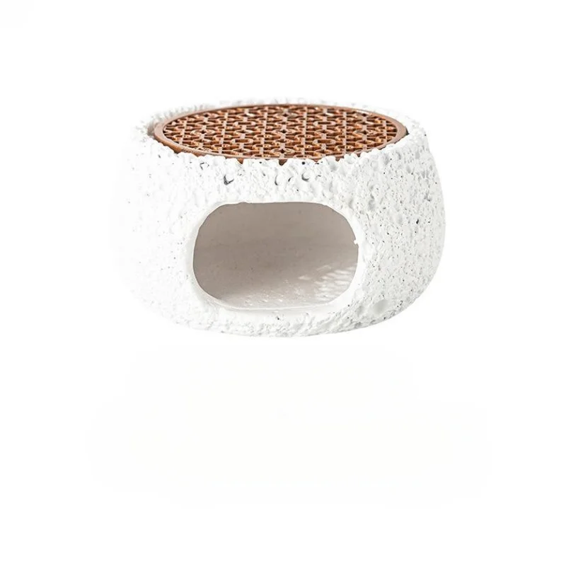 Sacred Cement Incense Burner – Crystal Cleansing & Smudging Tool with White Sage, Palo Santo & Cedar