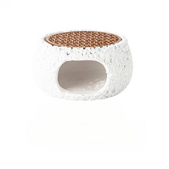 Sacred Cement Incense Burner – Crystal Cleansing & Smudging Tool with White Sage, Palo Santo & Cedar