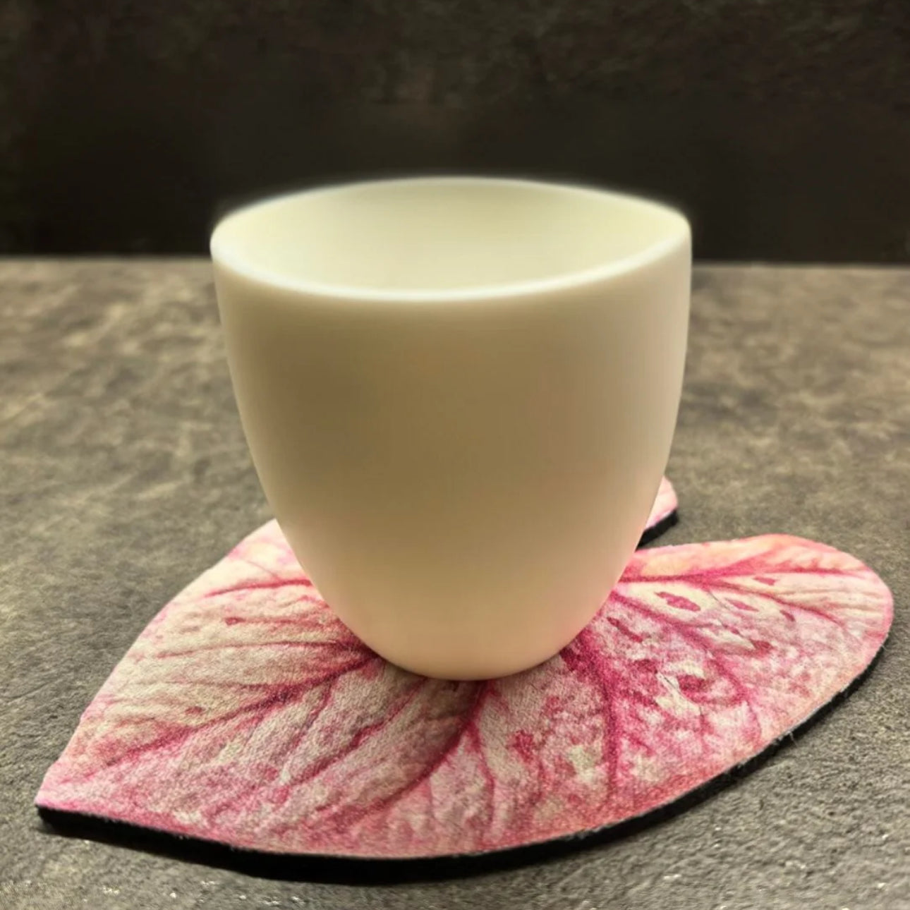 Monstera Deliciosa Leaf Leather Cup Mat for Table-Tuesday