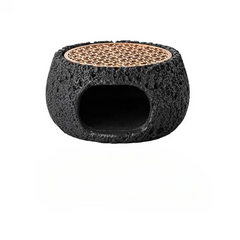 Sacred Cement Incense Burner – Crystal Cleansing & Smudging Tool with White Sage, Palo Santo & Cedar