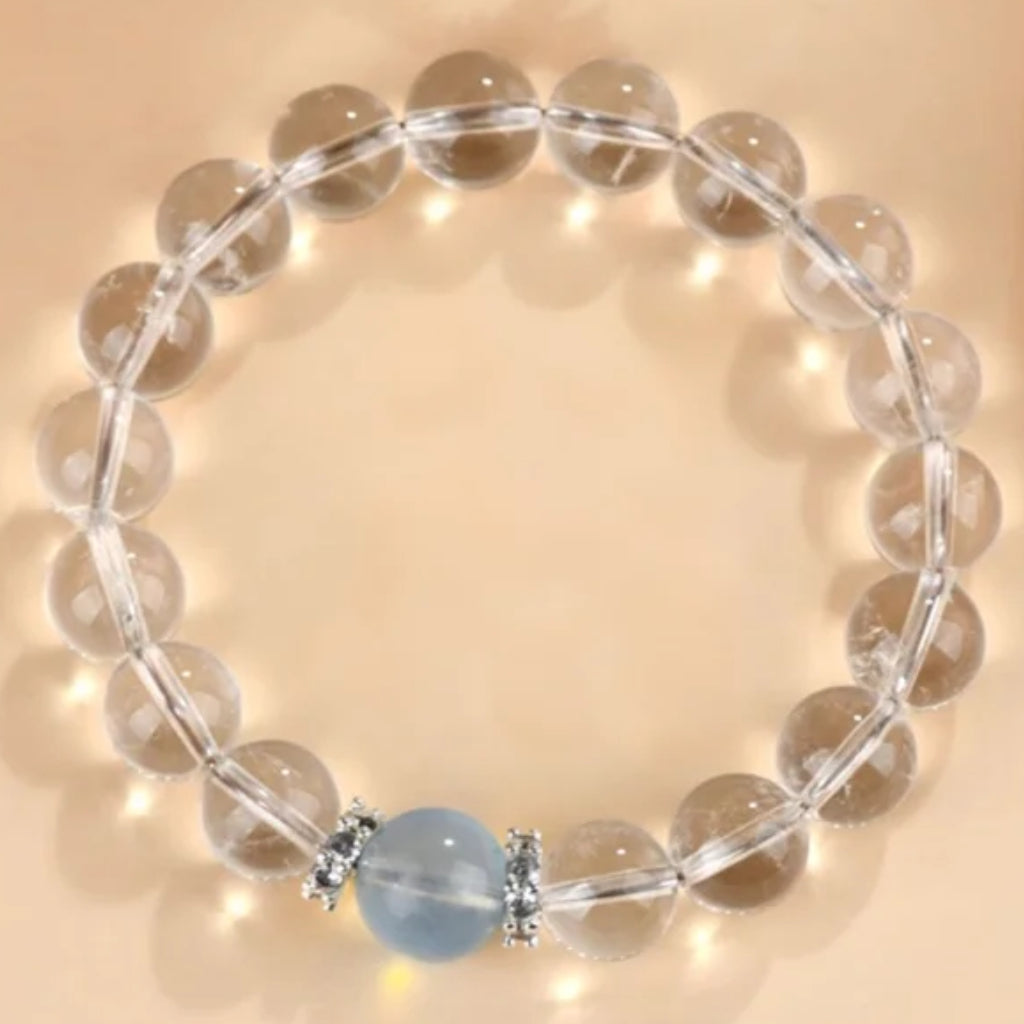 Clear Quartz Bracelet for Inner Peace | Mars in 4th House Support