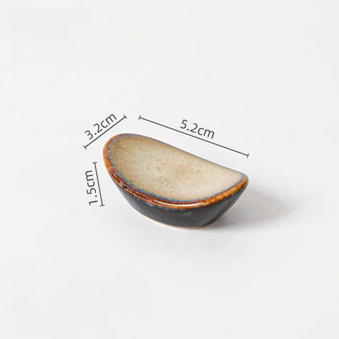 Vintage Japanese Style Gold Ingot Ceramic Chopstick Rest – Elegant Tableware for Home & Restaurant