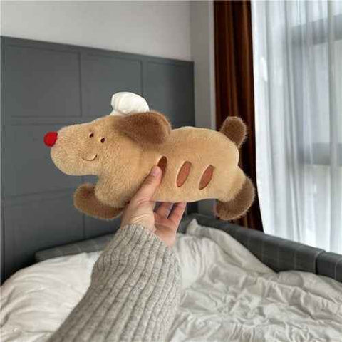 Fluffy Simulation French Bread Dog Doll Nap Sleep Gift'