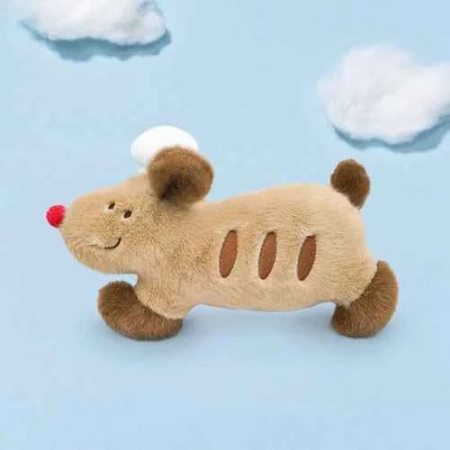 Fluffy Simulation French Bread Dog Doll Nap Sleep Gift'