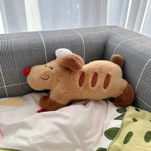 Fluffy Simulation French Bread Dog Doll Nap Sleep Gift'