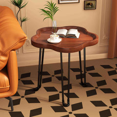 Petal Foldable Side Table – Modern Round Coffee Table for Balcony & Small Spaces