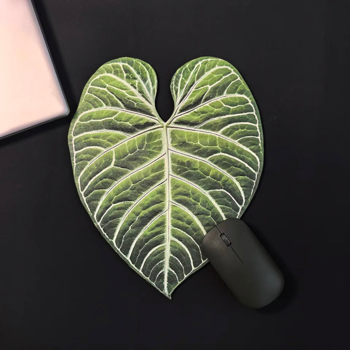 November-Tropical Leaf Leather Mouse Pad | Custom Cool Design-good quality