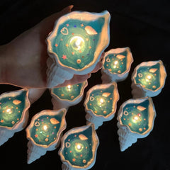 Handmade candles with a Christmas atmosphere